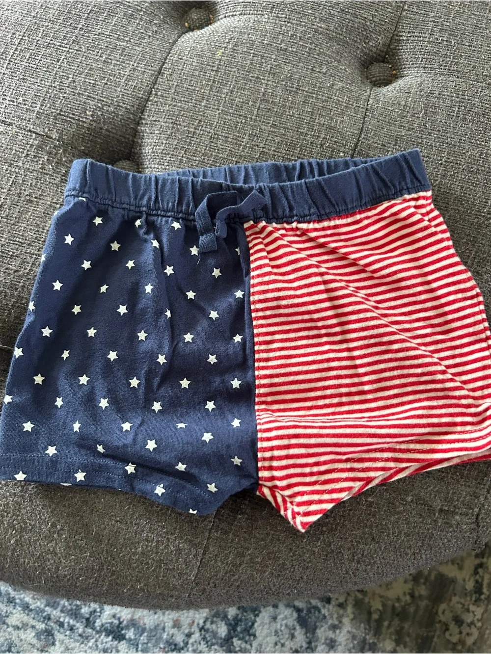 Carter's Two-Tone Stars & Stripes Shorts - Red & Blue